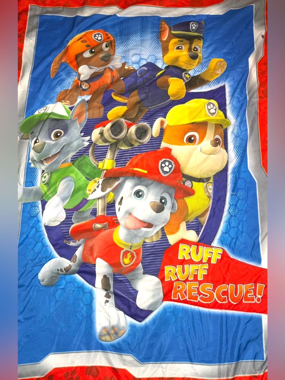 PAW PATROL Toddler Comforter Reversible Ruff Ruff Rescue Nickelodeon 2019 Chase - Picture 1 of 14